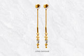 Slide Gold Thread Earrings | Sona Sansaar